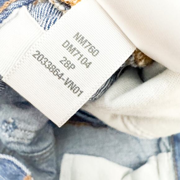 Madewell Low-Strung Straight Button Fly Wide Leg Denim Jeans DM7104 Size 28P - Picture 7 of 9